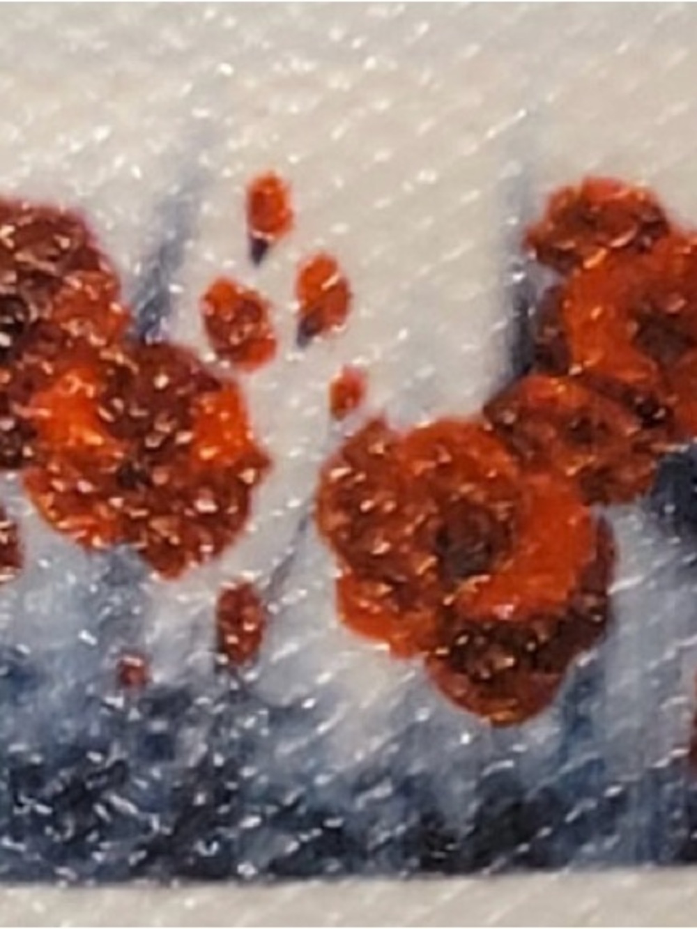 Diamond Painting Kit - 100x50 cm - round drills - “Red Poppies”